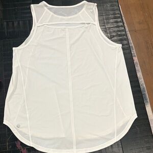lululemon athletica White Mesh-Back Athletic Tank Top